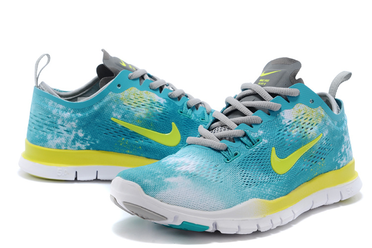 New Women Nike Free Run 5.0 Green Fluorscent Grey Training Shoes