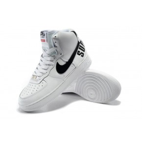 New Nike Air Force 1 High White Black Shoes
