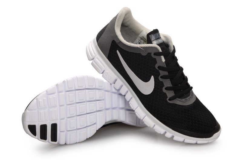 Latest Nike Free Run 3.0 Black Grey Shoes