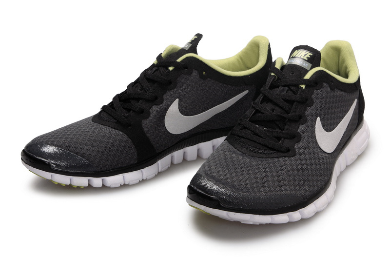 Latest Nike Free Run 3.0 Black Grey White Shoes - Click Image to Close