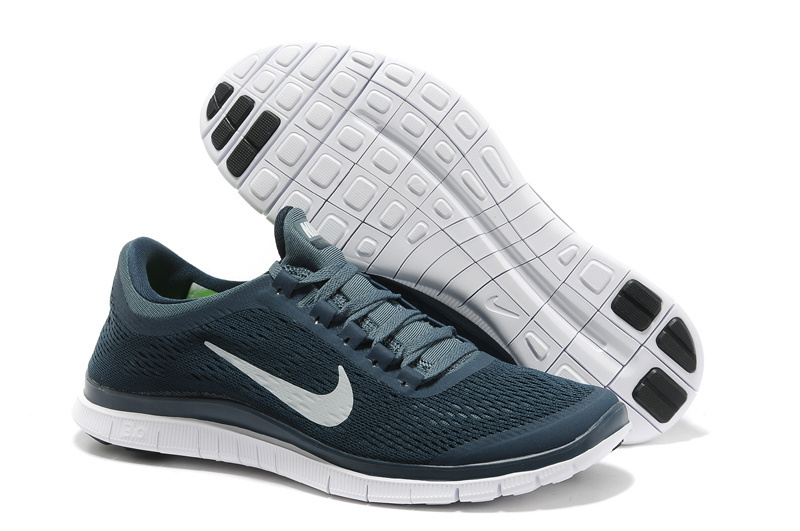 New Nike Free 3.0 V5 Deep Blue White Running Shoes - Click Image to Close