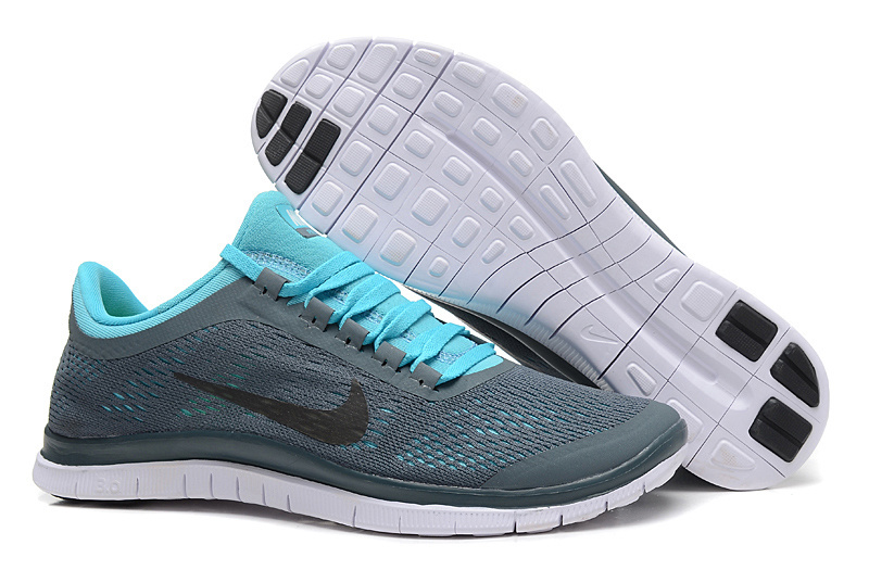 New Nike Free 3.0 V5 Grey Sea Blue Running Shoes