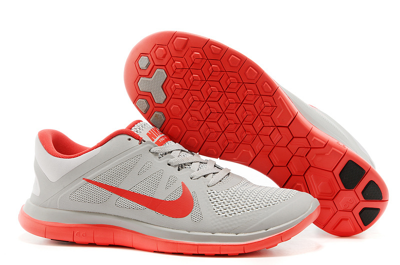 New Nike Free 4.0 V4 Grey Red Running Shoes