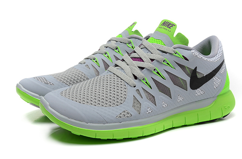 Nike Free Run 5.0 Grey Green - Click Image to Close