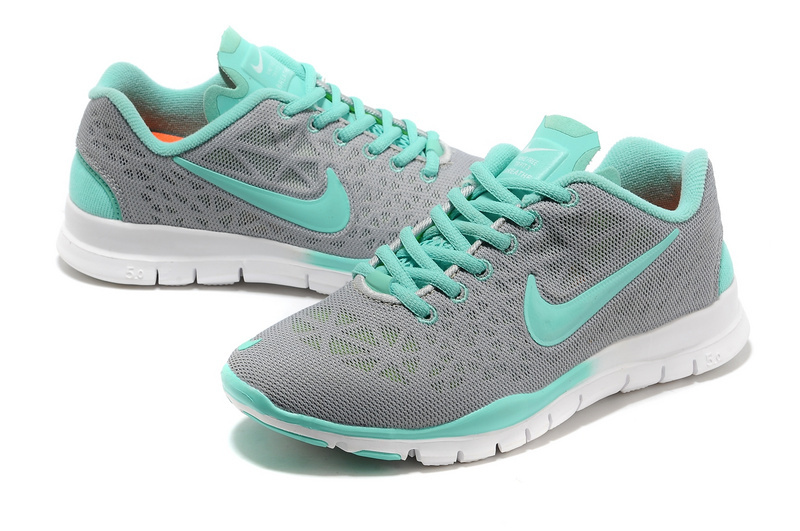 New Nike Free 5.0 Grey Jade Running Shoes For Women - Click Image to Close