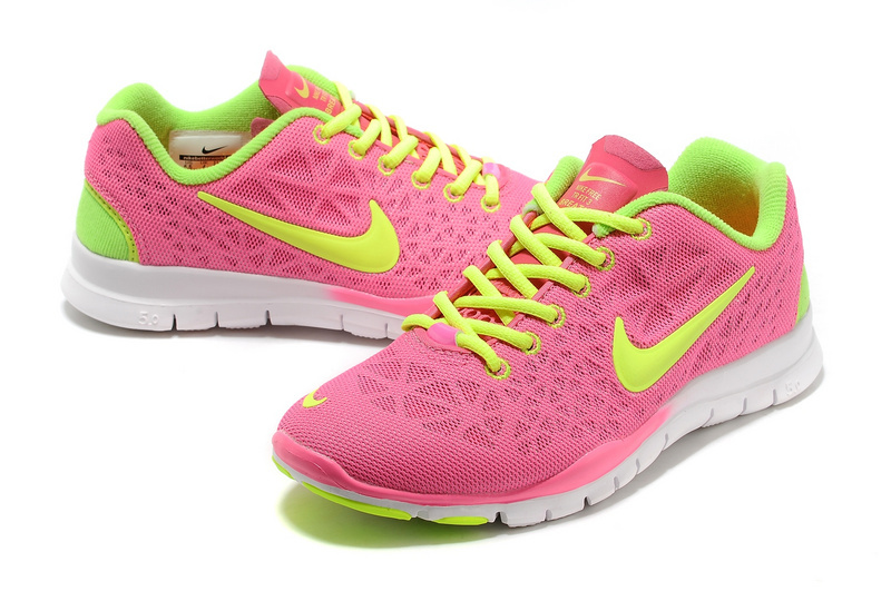 New Nike Free 5.0 Pink Fluorscent Running Shoes For Women - Click Image to Close