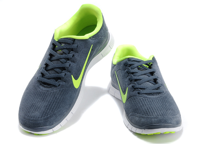 New Nike Free Run 4.0 V3 Suede Black Green White Shoes
