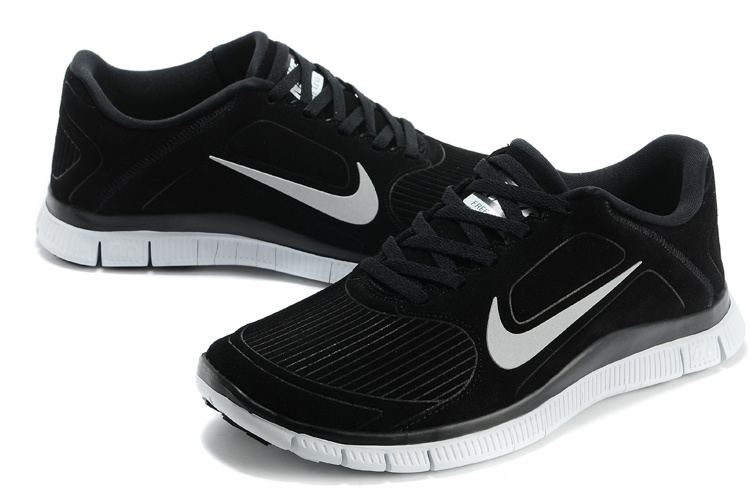 New Nike Free Run 4.0 V3 Suede Black White Shoes - Click Image to Close