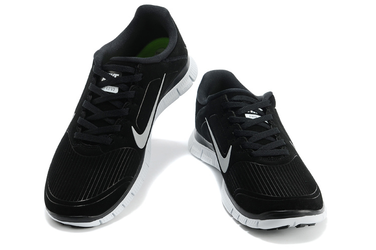 New Nike Free Run 4.0 V3 Suede Black White Shoes