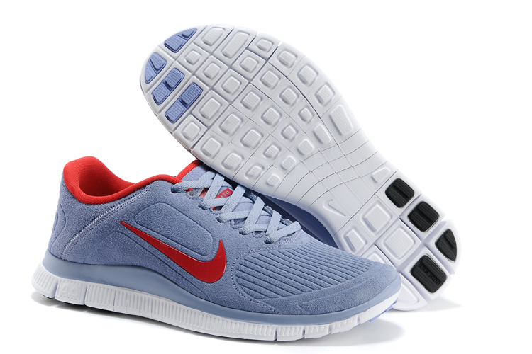 New Nike Free Run 4.0 V3 Suede Grey Orange For Women - Click Image to Close