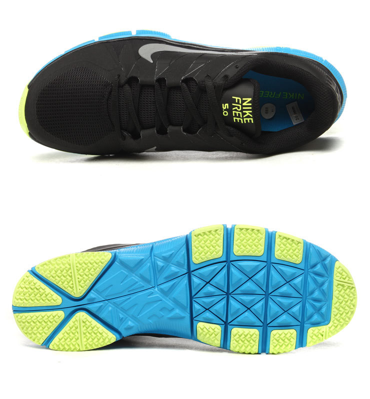 New Nike Free 5.0 Black Blue Shoes - Click Image to Close
