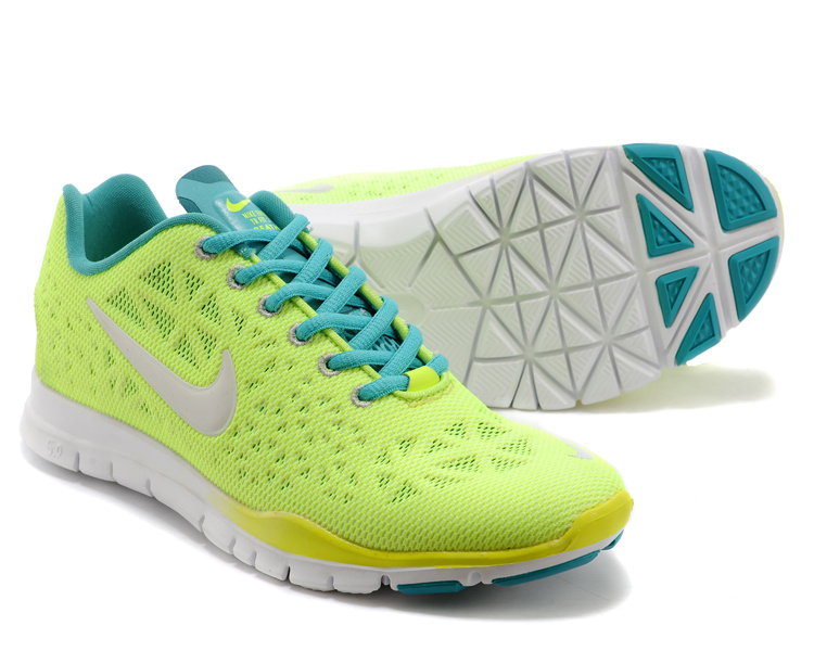 New Women Nike Free Run 5.0 Green Blue