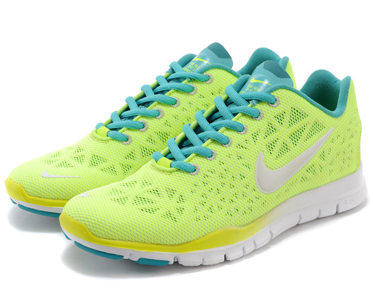 New Women Nike Free Run 5.0 Green Blue