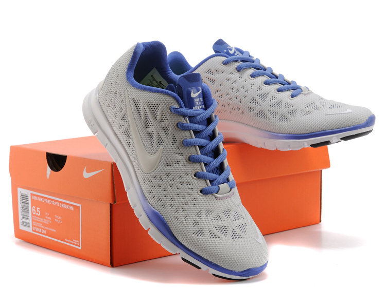 New Women Nike Free Run 5.0 Grey Blue - Click Image to Close