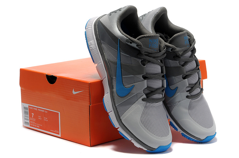 New Nike Free 5.0 Grey Silver Blue Shoes - Click Image to Close