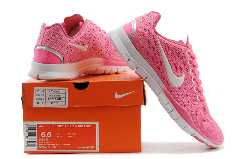 New Women Nike Free Run 5.0 Pink White - Click Image to Close