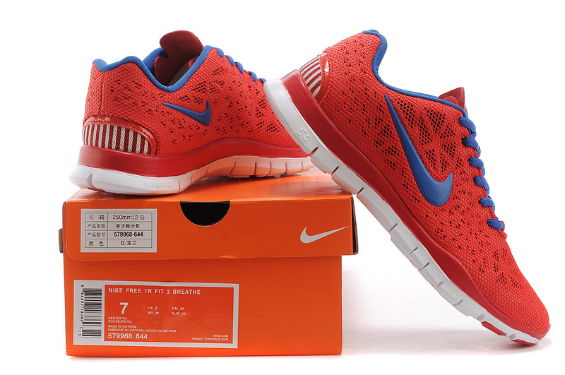 New Nike Free Run 5.0 Red Blue Shoes - Click Image to Close
