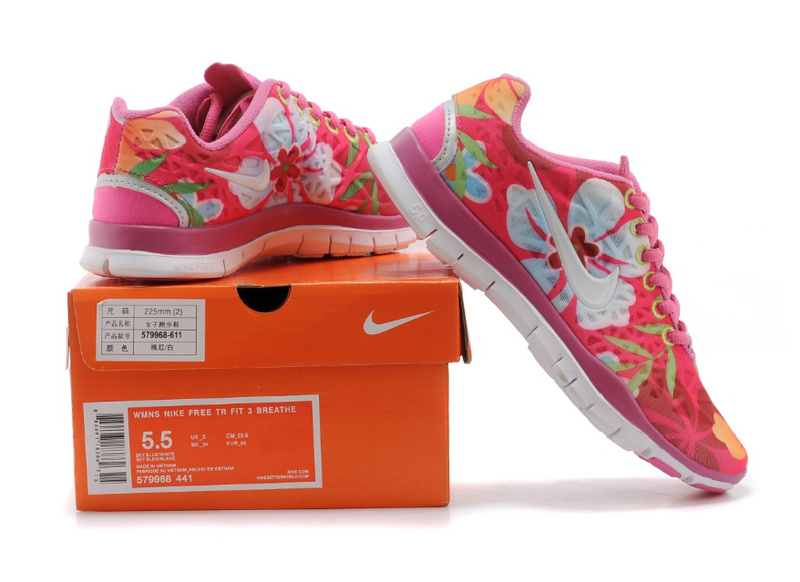 New Women Nike Free Run 5.0 Red Pink White - Click Image to Close
