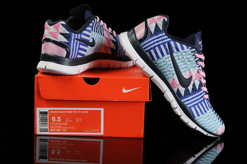 New Nike Free Run 5.0 Trainer Blue Pink Black - Click Image to Close