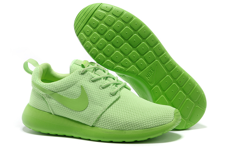 New Nike Roshe Run Apple Green Shoes For Women - Click Image to Close