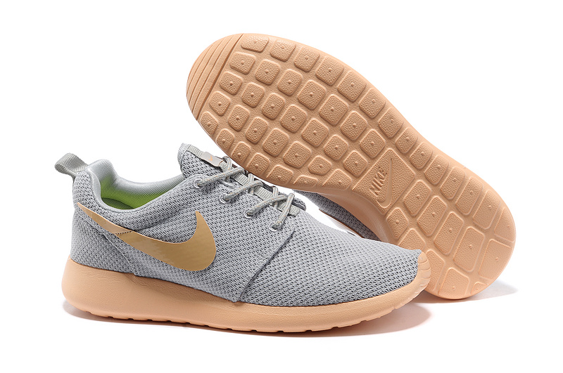 New Nike Roshe Run Grey Orange Lovers Shoes