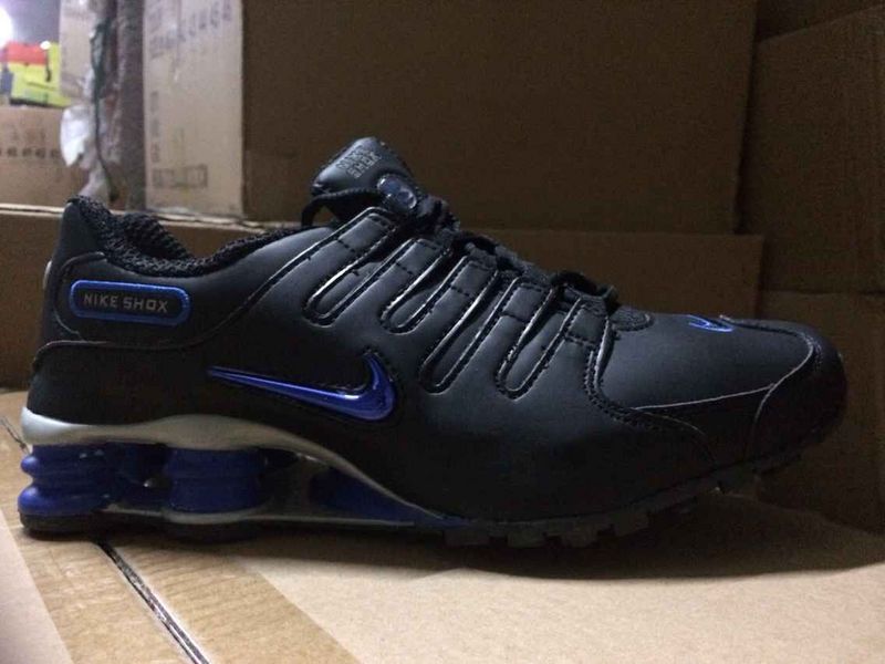 Men's Nike Shox NZ Black Royal Blue Running Shoes