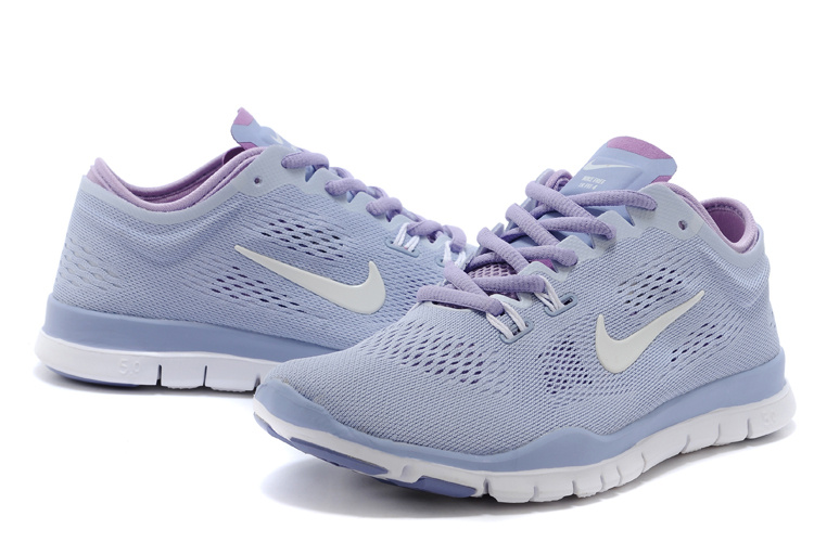 New Women Nike Free Run 5.0 Light Purple White Training Shoes - Click Image to Close
