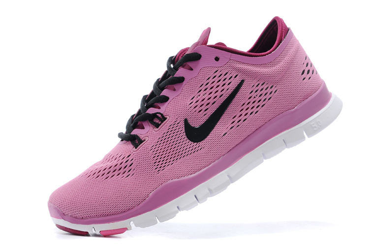 New Women Nike Free Run 5.0 Pink Black Training Shoes - Click Image to Close