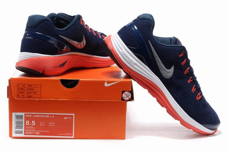Nike 2013 Moonfall Blue Red White Running Shoes