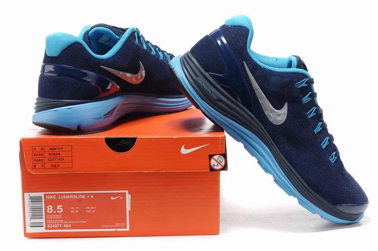 Nike 2013 Moonfall Blue Running Shoes - Click Image to Close