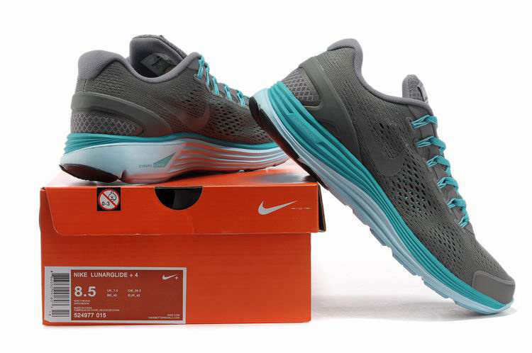 Nike 2013 Moonfall Grenadine Grey Blue Running Shoes - Click Image to Close