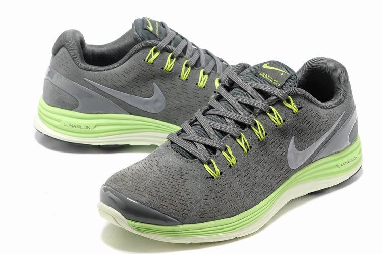Nike 2013 Moonfall Grey Green White Running Shoes