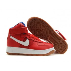 Nike Air Force 1 High Strap Red White Shoes - Click Image to Close