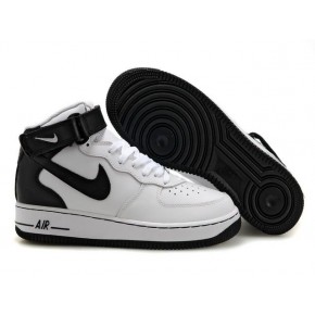 Nike Air Force 1 High White Black Shoes - Click Image to Close