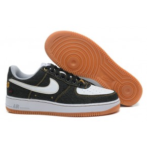 Nike Air Force 1 Low Black White Yellow Shoes