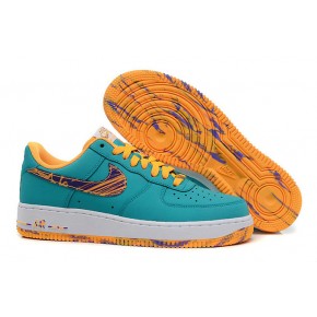 Nike Air Force 1 Low Blue Yellow White Shoes