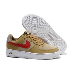 Nike Air Force 1 Low Yellow White Red Shoes