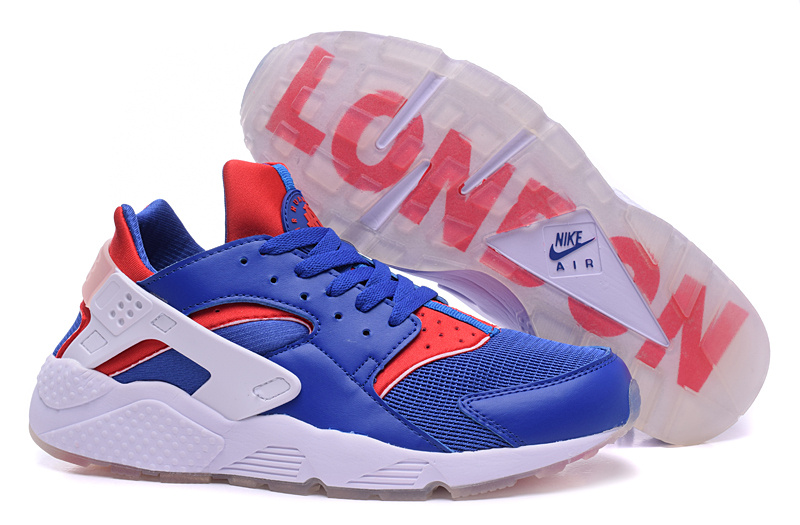 Nike Air Huarach London Blue Red White Shoes