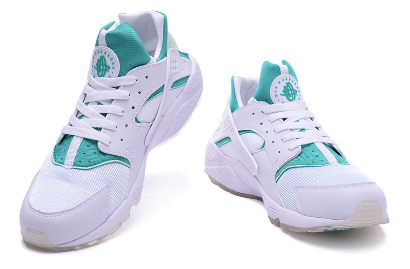 Nike Air Huarach Paris White Green Shoes - Click Image to Close