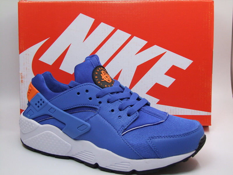 Nike Air Huarache 1 All Blue Orange Shoes - Click Image to Close