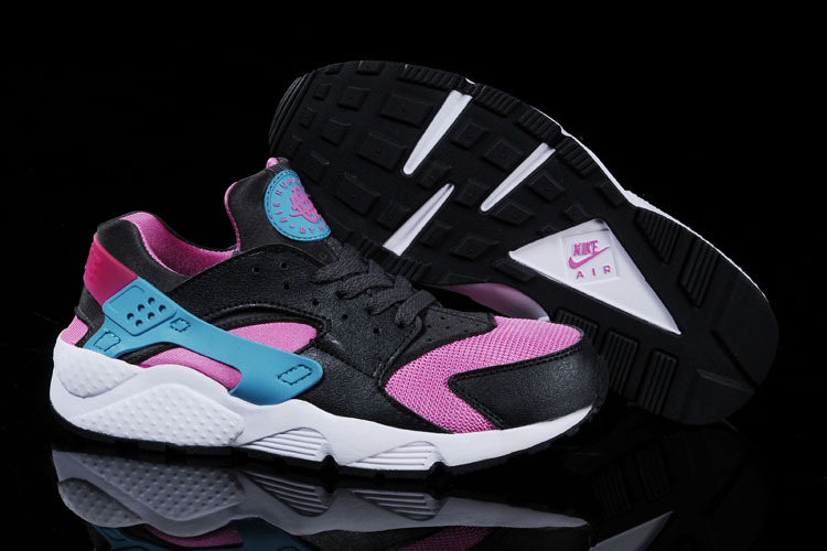 Nike Air Huarache Black Purple Blue Women Running Shoes