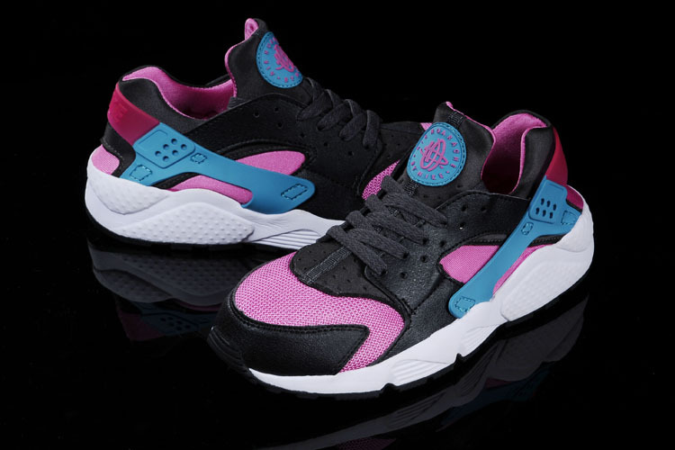 Nike Air Huarache Black Purple Blue Running Shoes