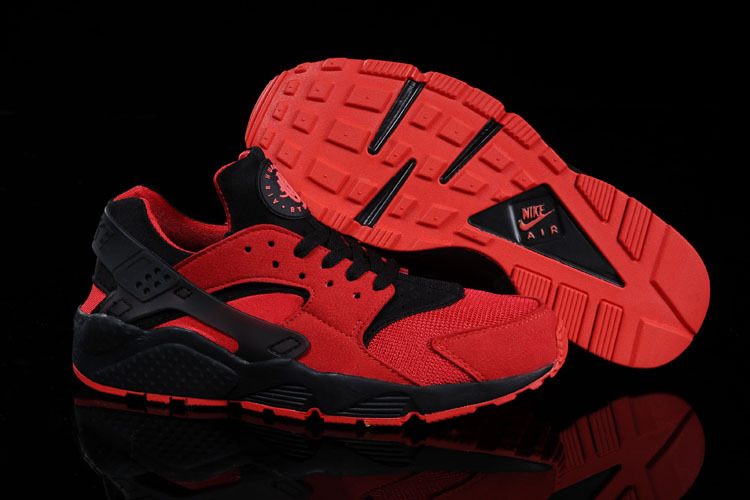 Nike Air Huarache Red Black Running Shoes