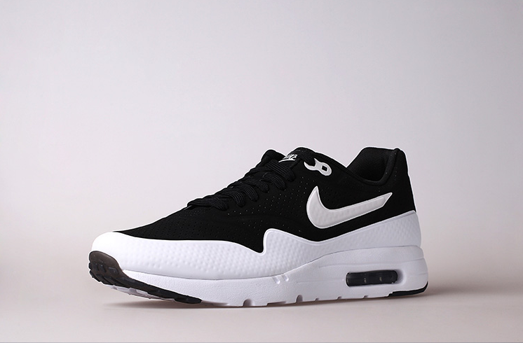 Limited Nike Air Max 1 Ultra Moire Black White Shoes - Click Image to Close