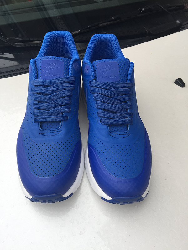 Limited Nike Air Max 1 Ultra Moire Blue White Shoes