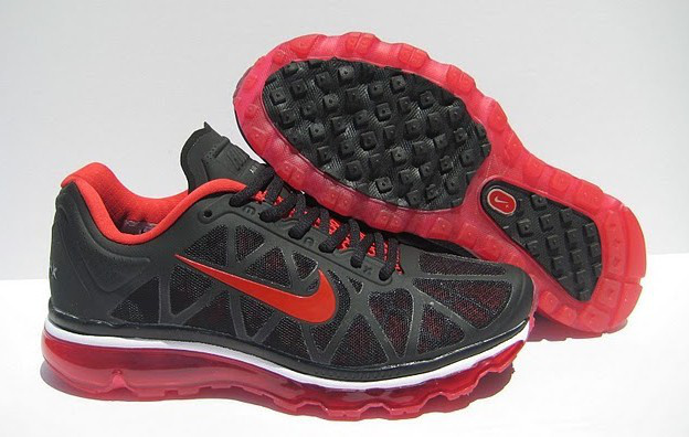 Nike Air Max 2011 Black Red Women Shoes - Click Image to Close