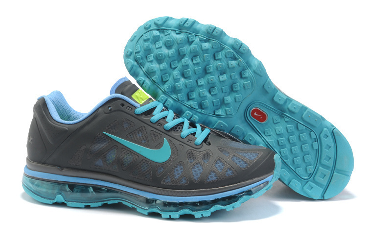 Nike Air Max 2011 Grey Blue Women Shoes - Click Image to Close