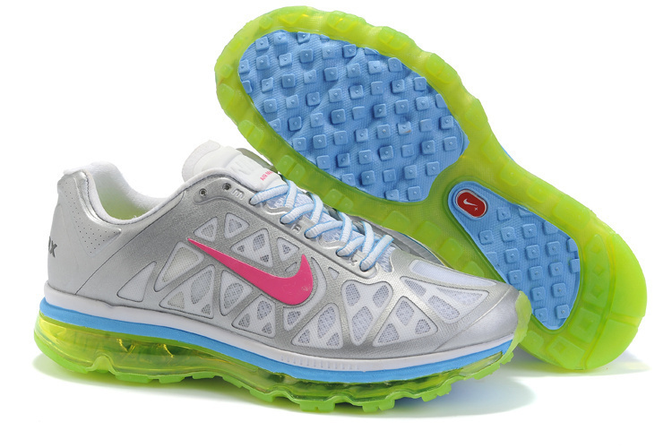 Nike Air Max 2011 Grey Silver Blue Pink Women Shoes - Click Image to Close