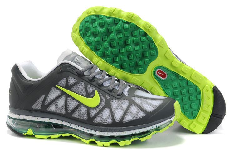 Nike Air Max 2011 Grey White Yellow Women Shoes - Click Image to Close