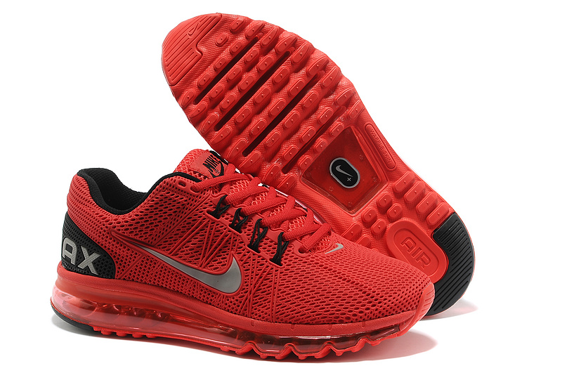 Nike Air Max 2013 Red Black Running Shoes - Click Image to Close